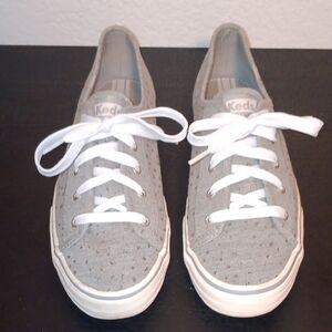 Keds Women's Gray/white Sneakers Pretty Glitter Sprinkles.VGC